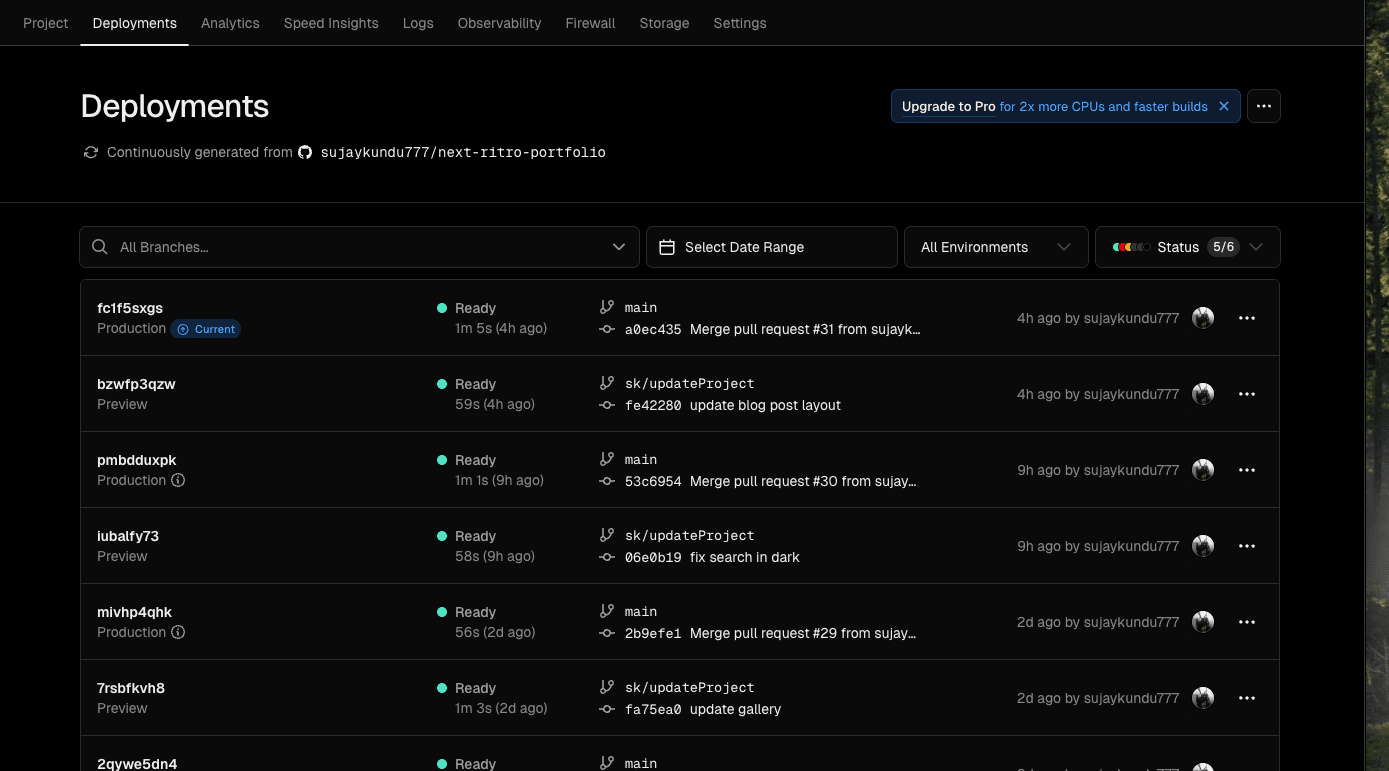 Nextjs Deployments