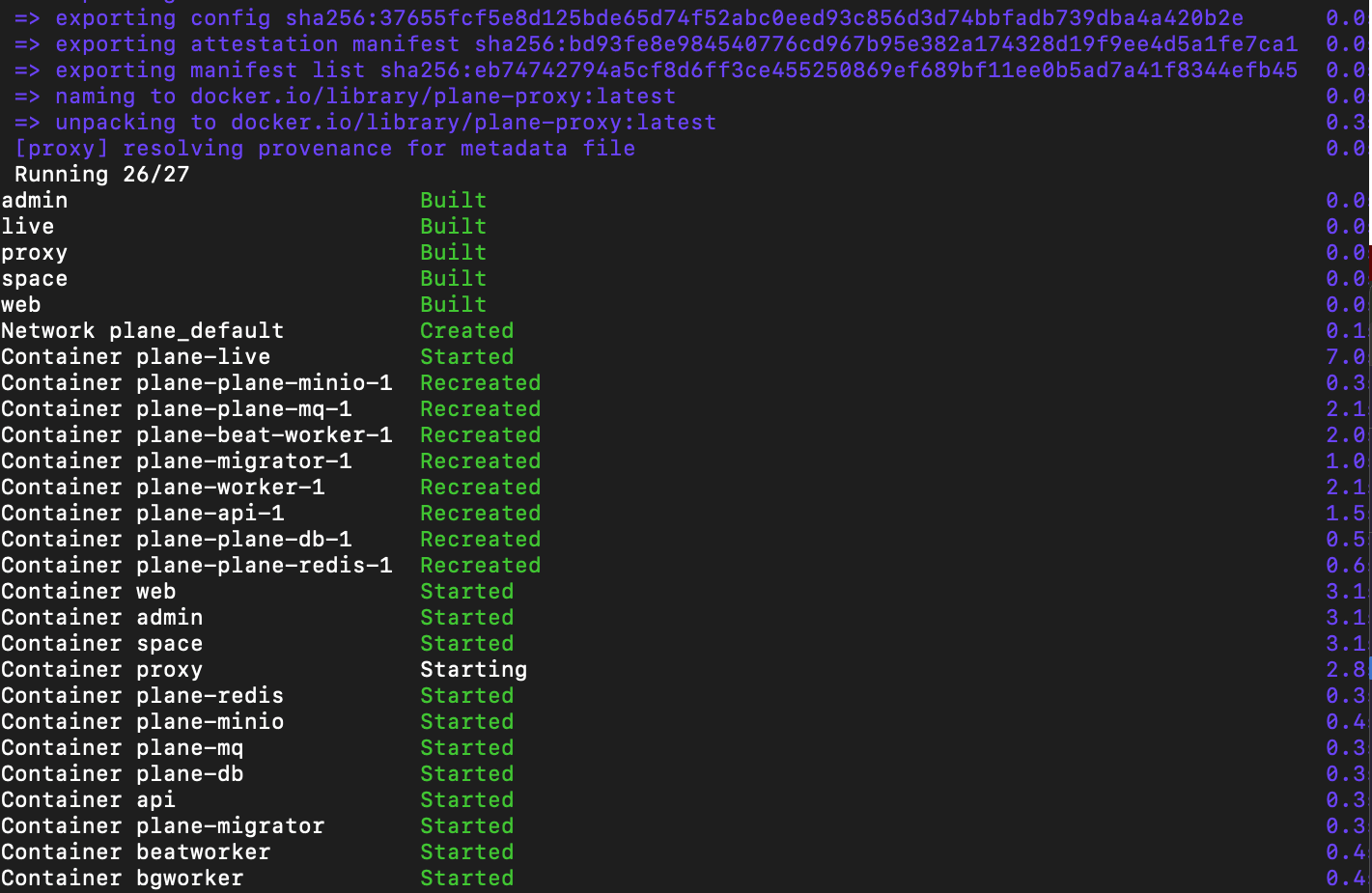 Self Hoster - Start Plane App Backend locally using Docker