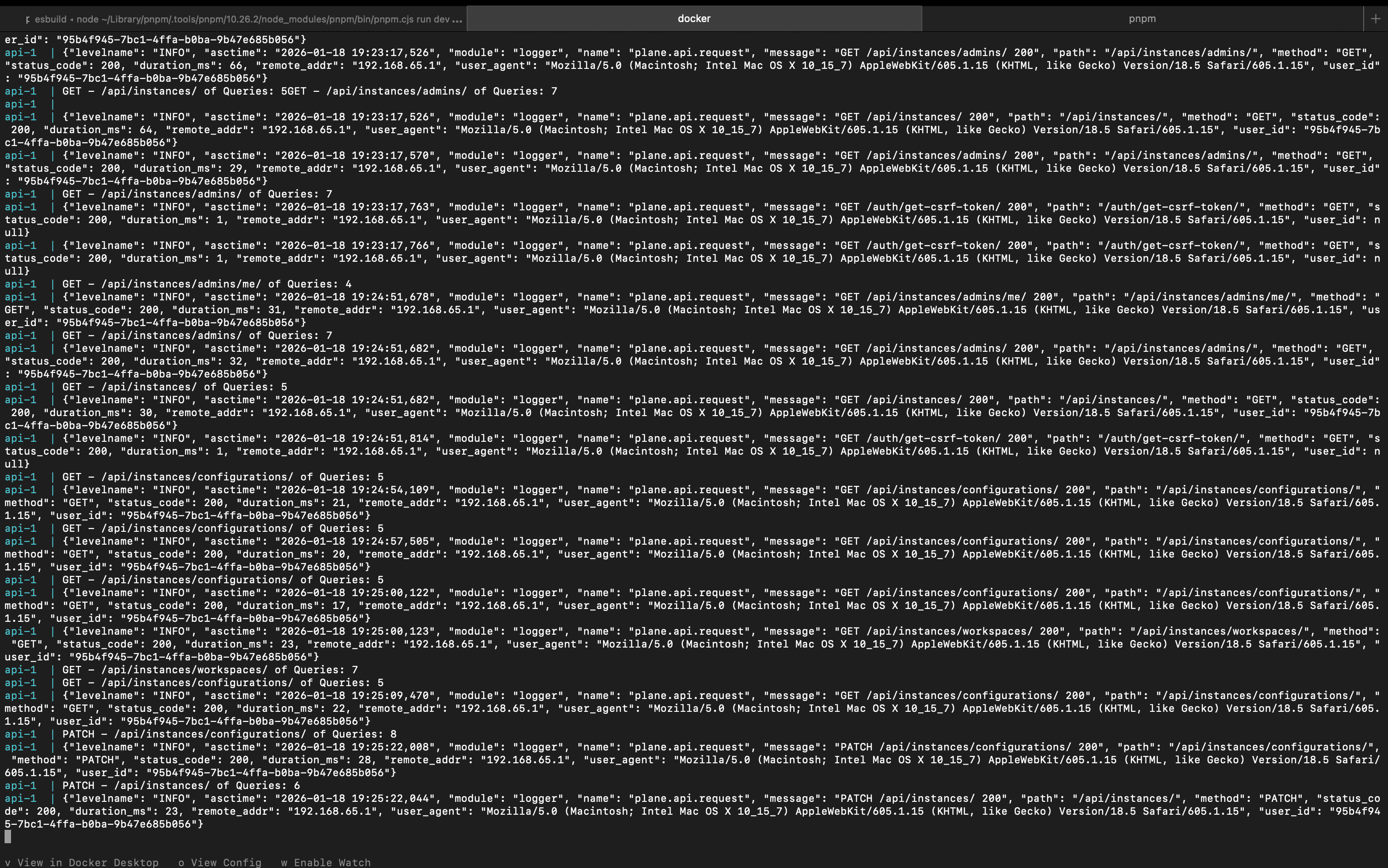 Self Hoster - Start Plane App Backend locally using Docker