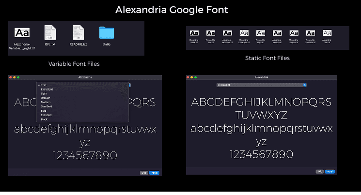 Font - Alexandria