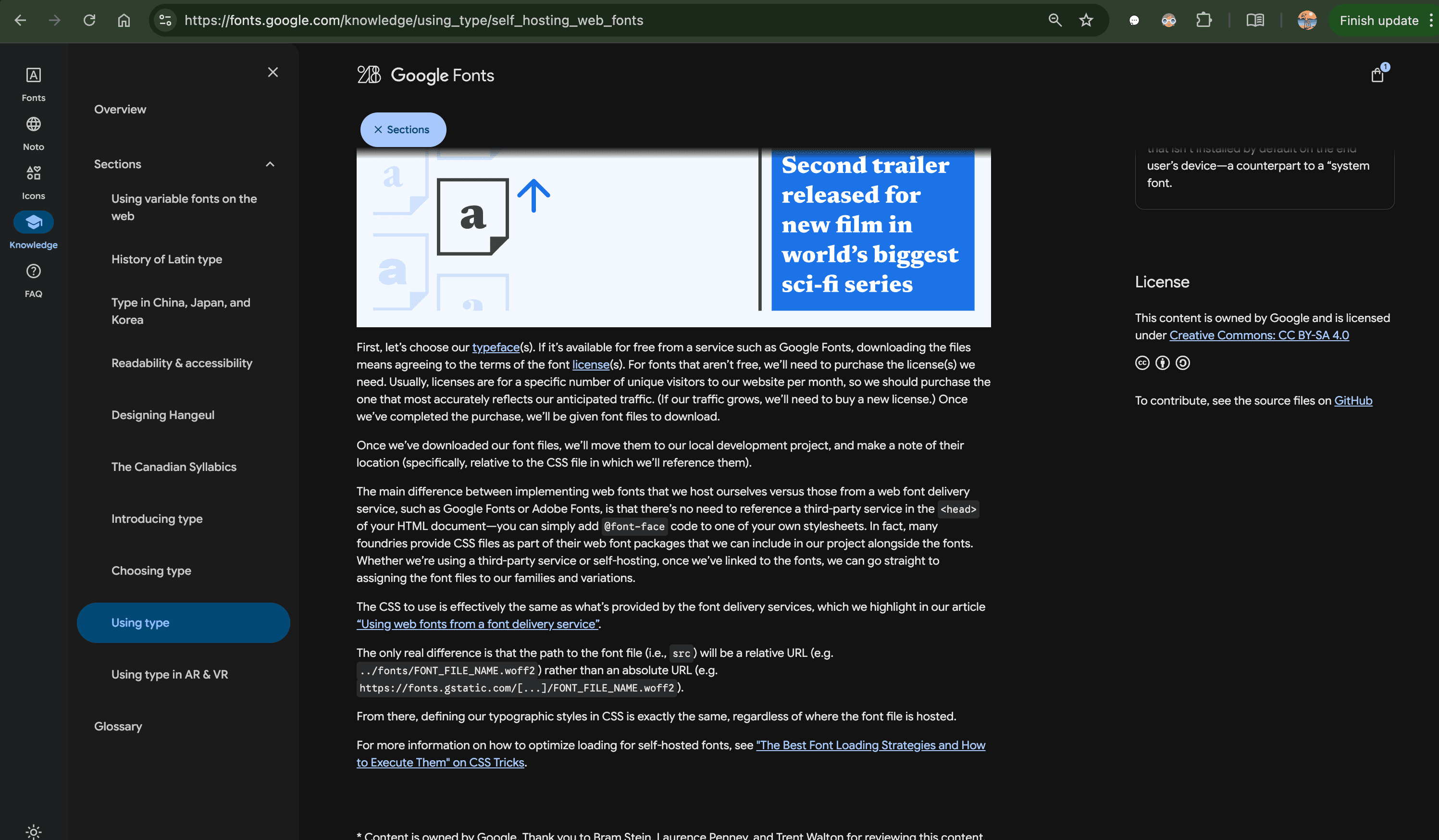 Using Alexandria Google Font Locally Docs