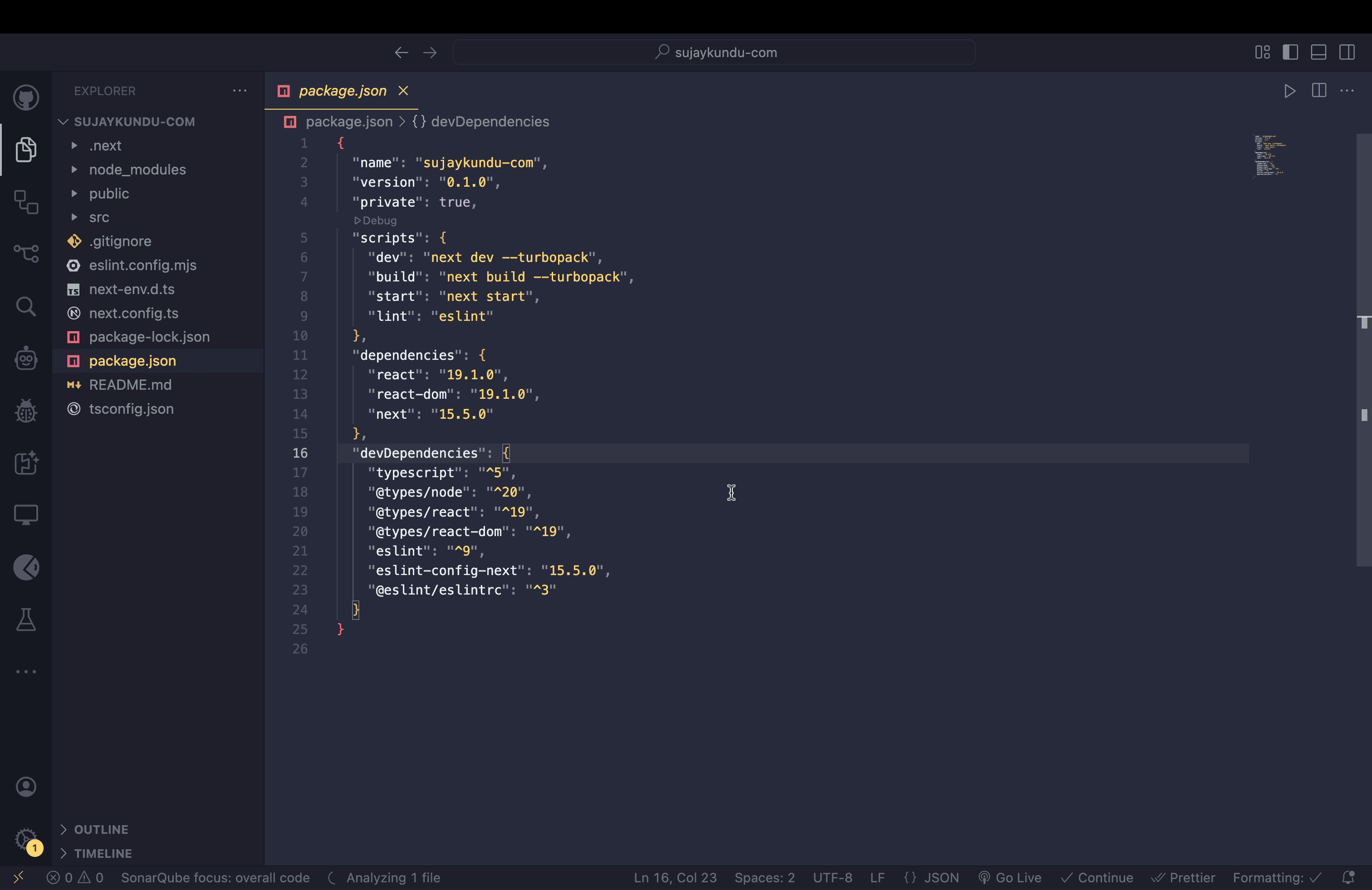 Issue 4 - update package.json
